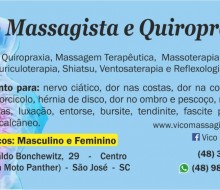 Massagem dor nas costas, São José SC, Vico Massagista e Quiropraxia