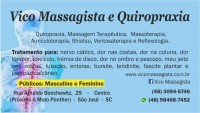 Vico Massagista e Quiropraxia São Jose SC Massagem Massoterapia Ventosaterapia